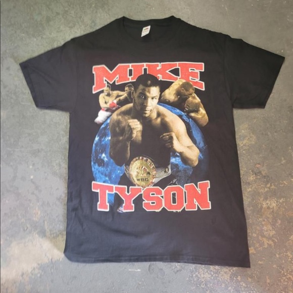 Actual Fact Tyson Geld Boxen Weiß T-Shirt